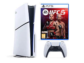 Игровая приставка Sony PlayStation 5 Slim 1ТБ SSD (c дисководом) + игра UFC 5