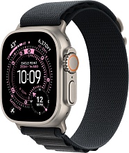 Apple Watch Ultra 3 (2025) 49mm Natural Titanium Case with Black Alpine Loop Small