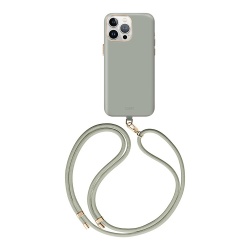 Защитный чехол Uniq Coehl CremeLiquid silicone с MagSafe для iPhone 15 Pro Max с ремешком, Soft Sage (IP6.7P(2023)-CREMSSAG)