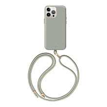 Защитный чехол Uniq Coehl CremeLiquid silicone с MagSafe для iPhone 15 Pro Max с ремешком, Soft Sage (IP6.7P(2023)-CREMSSAG)