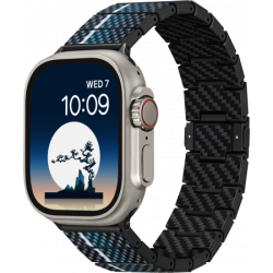 Карбоновый браслет Pitaka для Apple Series 9-1, SE и Ultra 2 / Ultra (38/40/41/42/44/45/49) Moon