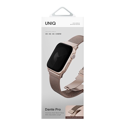 Ремешок Uniq Dante PRO Strap Mesh Steel для Apple Watch 49/46/45/44 mm