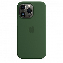 Силиконовый чехол MagSafe для iPhone 13 Pro, цвет «зелёный клевер»