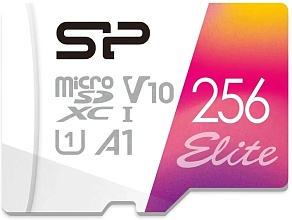 Карта памяти microSDXC 256Gb Silicon Power Elite Class 10 UHS-I U1 A1 (SP256GBSTXBV1V20)