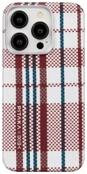 Чехол Pitaka MagEZ Case 4 for iPhone 15 Pro Max (KI1502PRWB), (Red/White/Blue Lines) Red