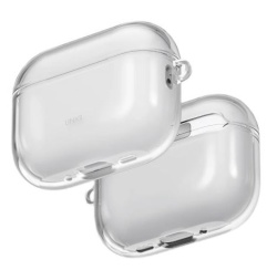 Чехол с карабином Uniq Glase TPU case для AirPods Pro 3, прозрачный (AIRPODSPRO3-GLSGCLR)