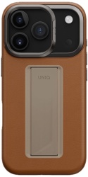 Чехол Uniq Heldro PRO Leatherette + FlexGrip Magsafe для iPhone 17 Pro, коричневый (IP6.3P(2025)-HELPMCML)
