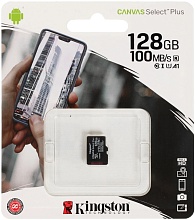 Карта памяти Kingston Canvas Select Plus microSDXC UHS-I U1 128 ГБ, (SDCS2/128GBSP)