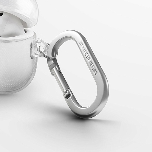 Чехол + карабин Uniq Glase TPU case для Airpods 4