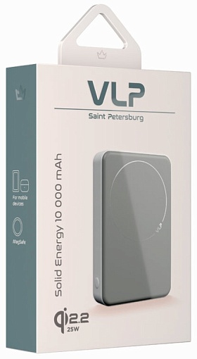 Внешний аккумулятор VLP Solid Energy 10000 mAh SSB, Qi2.2 30W