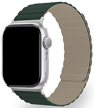 Ремешок силиконовый uBear Mode для Apple Watch 38/40/41 мм, зелёный/серый (WB14GG01SM-AW)