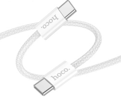 Кабель Hoco X104 Usb-C to Usb-C 60W, 1 м, белый