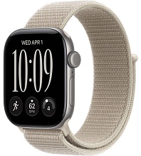 Apple Watch Series 12 46mm Space Gray Aluminum Case with Sport Loop Limestone