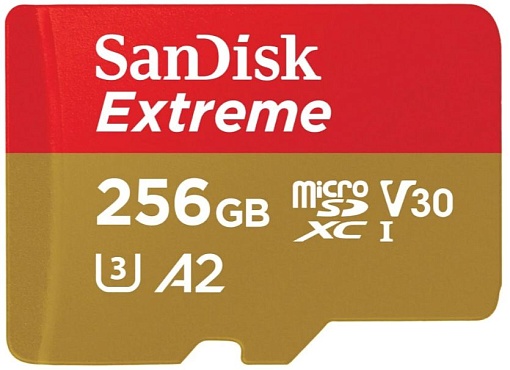 Карта памяти SanDisk Extreme MicroSDXC 256GB A2 UHS-I U3