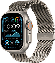 Apple Watch Ultra 2 (2024) 49mm Natural Titanium Case with Natural Titanium Milanese Loop Medium