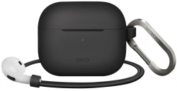 Чехол с карабином UNIQ Vencer + ремешок, темно-серый (AIRPODS 3 (2021)-VENDGRY)