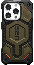 Чехол с поддержкой Magsafe Uag Monarch Pro для iPhone 15 Pro 6.1, Kevlar Elemental Green (11422111397B)