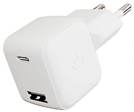 Сетевое зарядное устройство VLP G-Charge USB-C+USB-A, PD, QC, 30W, белый