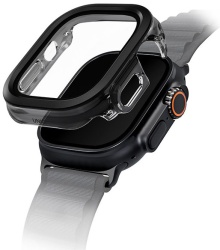 Чехол Uniq VOUTE with 9H Tempered Glass для Apple Watch 49 mm, Black (49MM-VOUJBLK)