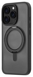 Чехол uBear Clip 360 Mag с кольцом-стендом для Apple iPhone 16 Pro Max, черный (CS441BL69PRG-I24M)