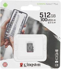Карта памяти microSDXC UHS-I U3 Kingston Canvas Select Plus 512 ГБ, (SDCS2/512GBSP)