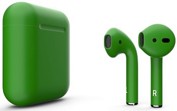 Наушники Apple Airpods 2 Color, зелёные матовые