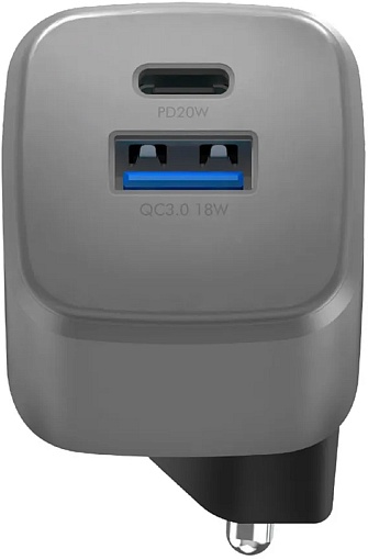 Сетевое зарядное устройство EnergEA Ampcharge GaN20 USB-C + USB-A PD/QC3.0 20W