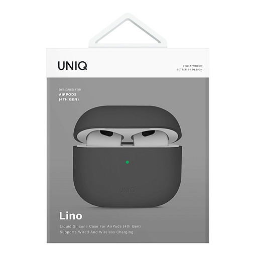 Чехол Uniq Lino Liquid silicone для AirPods 4