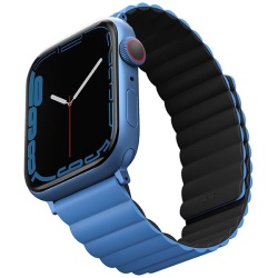 Ремешок Uniq Revix Reversible Magnetic для Apple Watch 42/44/45/49 mm, синий/черный (45MM-REVBLUBLK)
