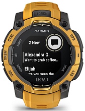 Умные часы Garmin Instinct 3 45mm Solar, Sunburst with Sunburst/Grey Band (010-02934-02)