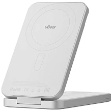 Внешний аккумулятор с беспроводной зарядкой uBear Cruise PD20W Qi2 8000 mAh, белый