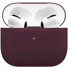 Силиконовый чехол "vlp" для Apple AirPods 3, марсала (бордовый)