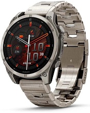 Часы Garmin Fenix 8 47mm Amoled Sapphire Titanium, светло-серый, титановый ремешок (010-02904-40)