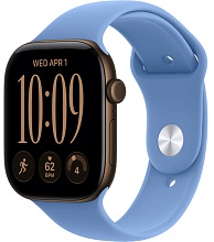 Apple Watch Series 12 42mm Dark Bronze Aluminum Case with Sport Band Wildflower Blue