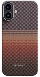 Чехол Pitaka Tactile Woven case для iPhone 16 Plus, принт закат (Sunset)