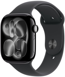 Ремешок Apple Watch 46мм Black Sport Band - M/L (MXM43FE/A)