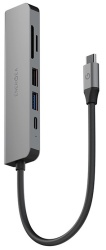 Адаптер EnergEA AluHUB HD3 6-in-1 USB-C 60W, серый