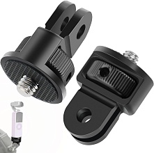 Адаптер-переходник с крепления GoPro на штативный винт 1/4", черный