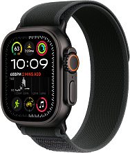 Apple Watch Ultra 2 (2024) 49mm Black Titanium Case with Black Trail Loop (M/L)