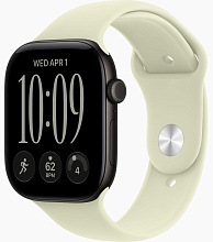 Apple Watch Series 12 46mm Black Aluminum Case with Sport Band Pale Succulent