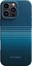 Чехол Pitaka Military-Grade Protective Case для iPhone 16 Pro Max, кевлар, синий (KI1601PPMOM)