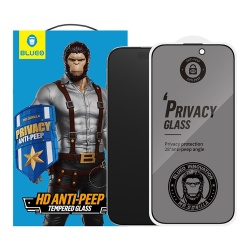 Защитное стекло BlueO Anti-peep для iPhone 16/15 антишпион, черная рамка (NPB15-16-6.1)