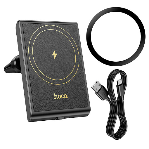 Автодержатель с беспроводной зарядкой Hoco HW19 Precious Magnetic Wireless Fast Charging Car Holder 15W