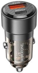 Автомобильное зарядное устройство BOROFONE BZ20 38W USB-C, черный