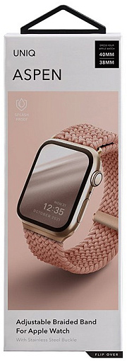 Плетеный ремешок Uniq Aspen Strap Braided для Apple Watch 40/41/42мм