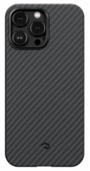 Чехол Pitaka MagEZ Case 3 для iPhone 14 Pro (6.1"), черно-серый, кевлар (арамид) 1500D KI1401P