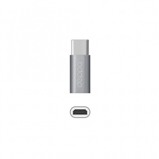 Адаптер Deppa micro USB - USB-C, алюминий