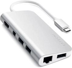 Satechi Aluminum Type-C Multimedia Adapter, серебристый (ST-TCMM8PAS)