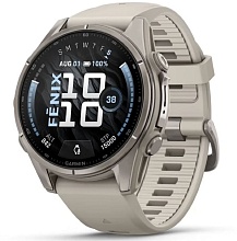 Garmin Fenix 9 AMOLED 43мм Titanium with Fog Grey Silicone Band (010-04761-01)