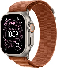 Apple Watch Ultra 3 (2025) 49mm Natural Titanium Case with Terra Cotta Alpine Loop Small